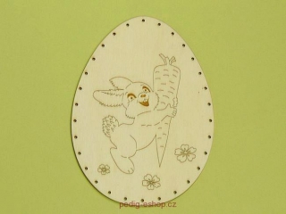 Vejce 22,5x16,5 cm - králík s mrkvičkou 